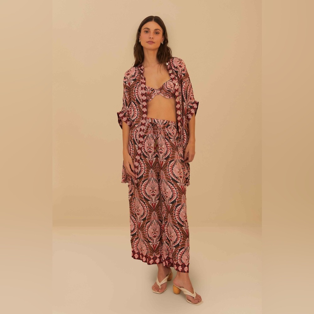 FARM RIO Pink Pineapple Jewelry Pants - Picture 3 of 4